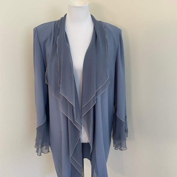 Ela Designe Jackets & Blazers - Vintage Ela Designe Elegant Blue Women's Cardigan Jacket